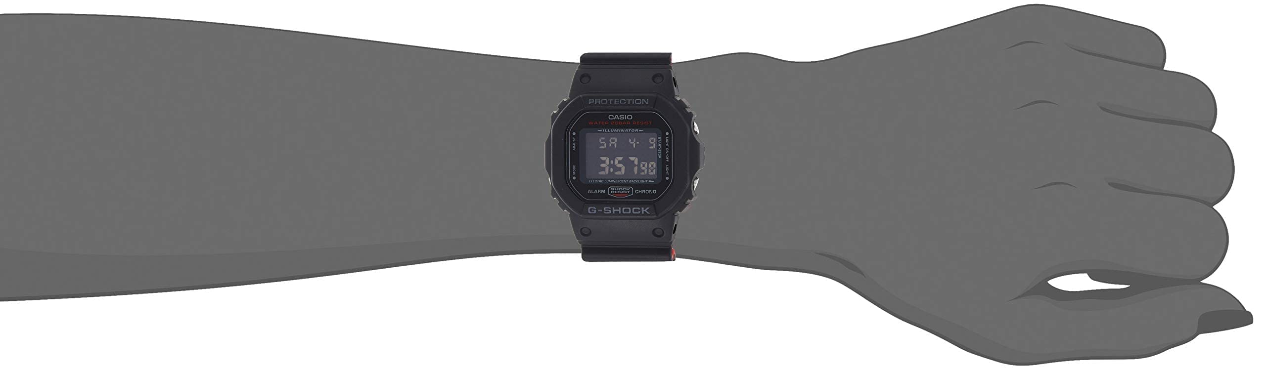 DW-5600HR-1D Casio G-Shock ブラック 男性 デジタル スポーツ クォーツ 海外出荷 Casio