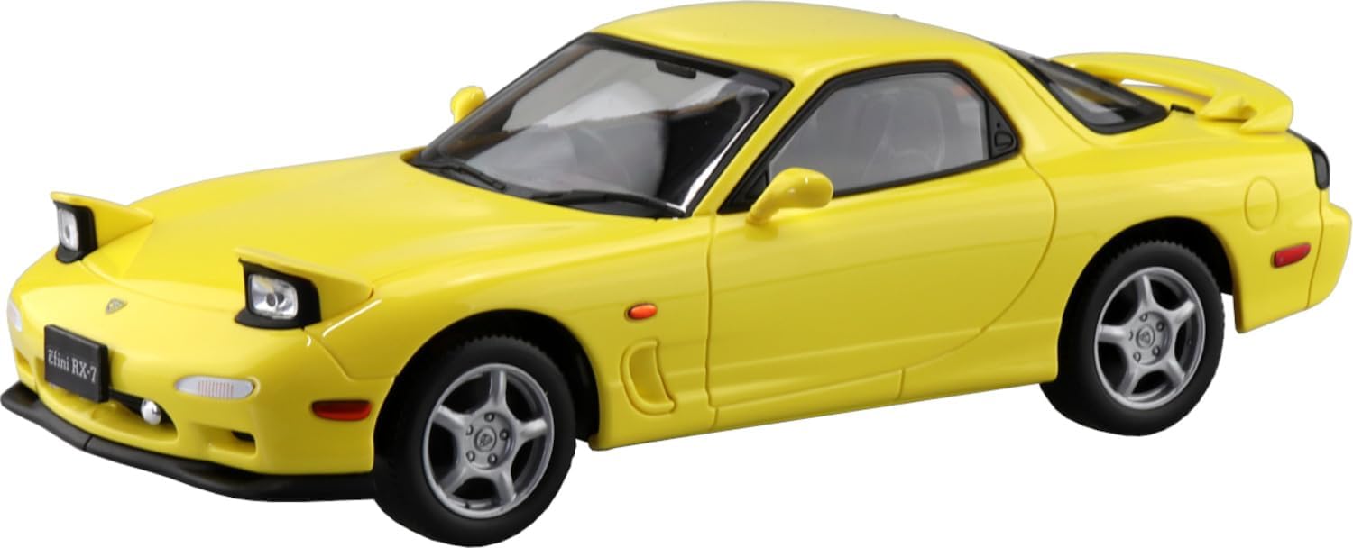 Aoshima 1/32 Raku Plastic Snap Kit No.04-CY Infini FD3S RX-7 Competition Yellow Mica - BanzaiHobby