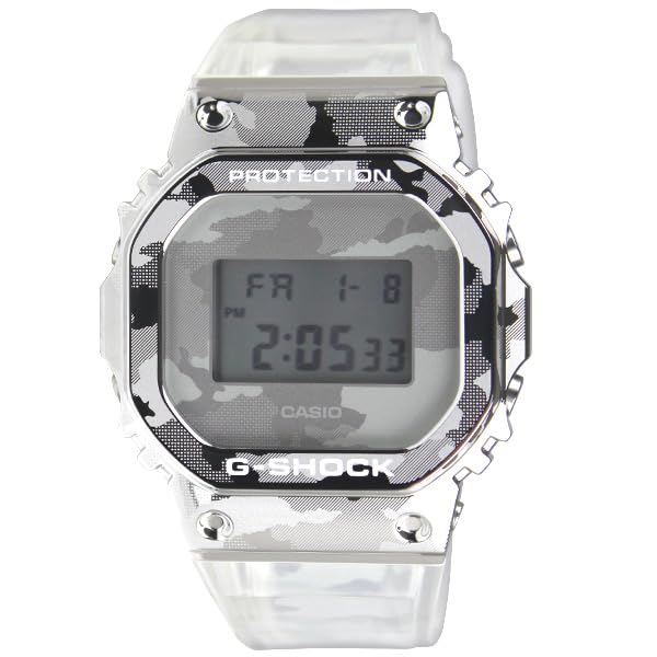 並行輸入品 CASIO G-SHOCK カシオ Gショック GM-5600SCM-1 腕時計 メンズ キッズ 子供 男の子 デジタル 防水 ホワイト 白 シルバー カモフラージュ 迷彩 スケルトン [並行輸入品]