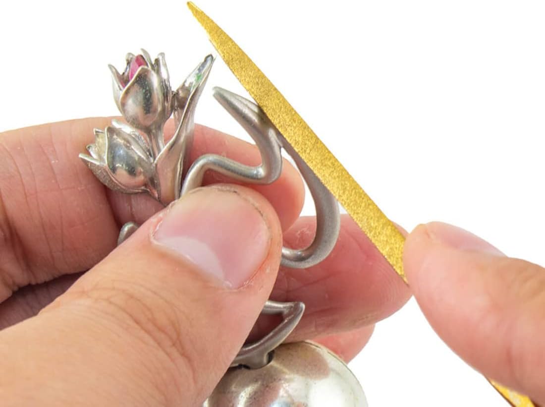 Mineshima I-200D Titanium Coated Diamond File #200 Triangular - BanzaiHobby