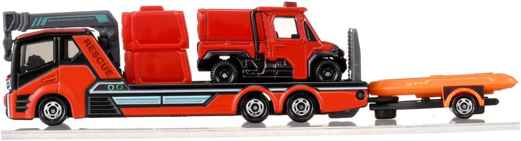 Tomica Long 132 Morita Small Off-Road Fire Truck Red Ladybug and Transport Vehicle - BanzaiHobby