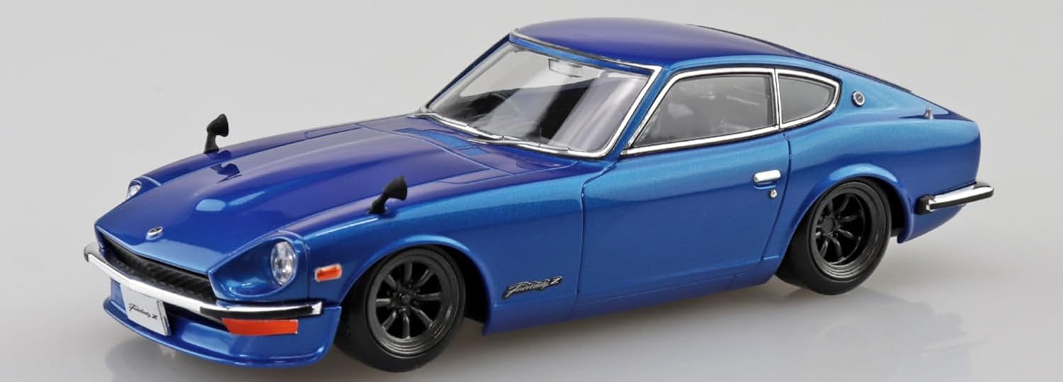 Aoshima 1/32 RakuPla Snap Kit No.15CU-BE Nissan S30 Fairlady Z Custom (Blue Metallic) - BanzaiHobby