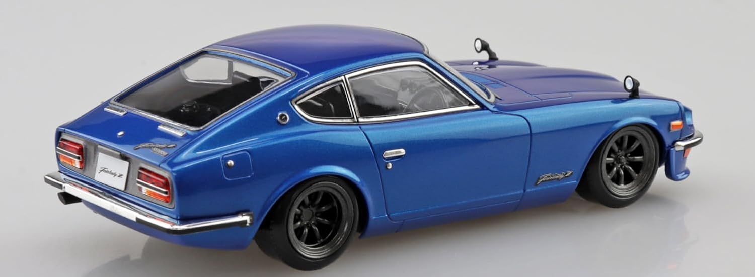 Aoshima 1/32 RakuPla Snap Kit No.15CU-BE Nissan S30 Fairlady Z Custom (Blue Metallic) - BanzaiHobby