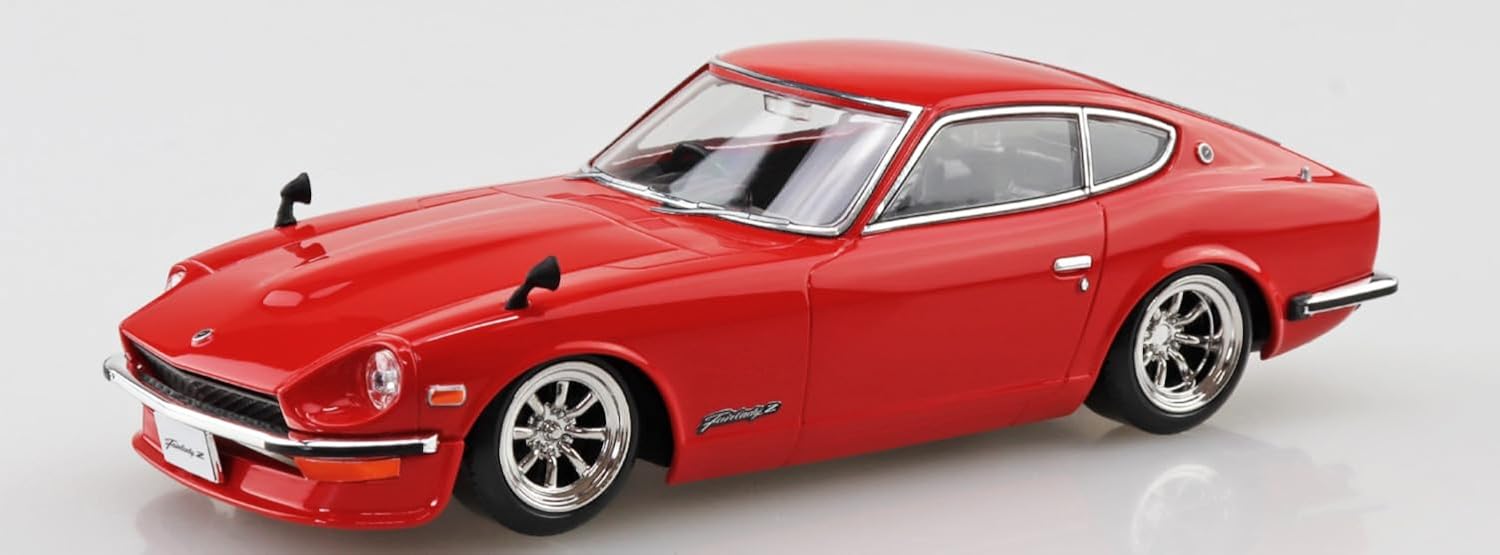Aoshima 1/32 RakuPla Snap Kit No.15CU-RD Nissan S30 Fairlady Z Custom (Red) - BanzaiHobby
