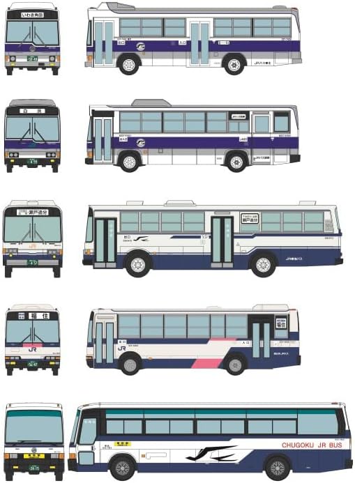 TOMYTEC  The Bus Collection Vascolle JR Bus 35th Anniversary Honshu 5 Company Set