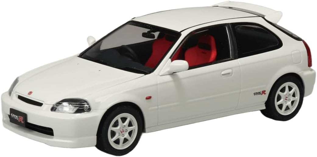 Aoshima 1/24 Rakupla Snap Car No. 09-CW EK9 Civic Type R 1997 Championship White