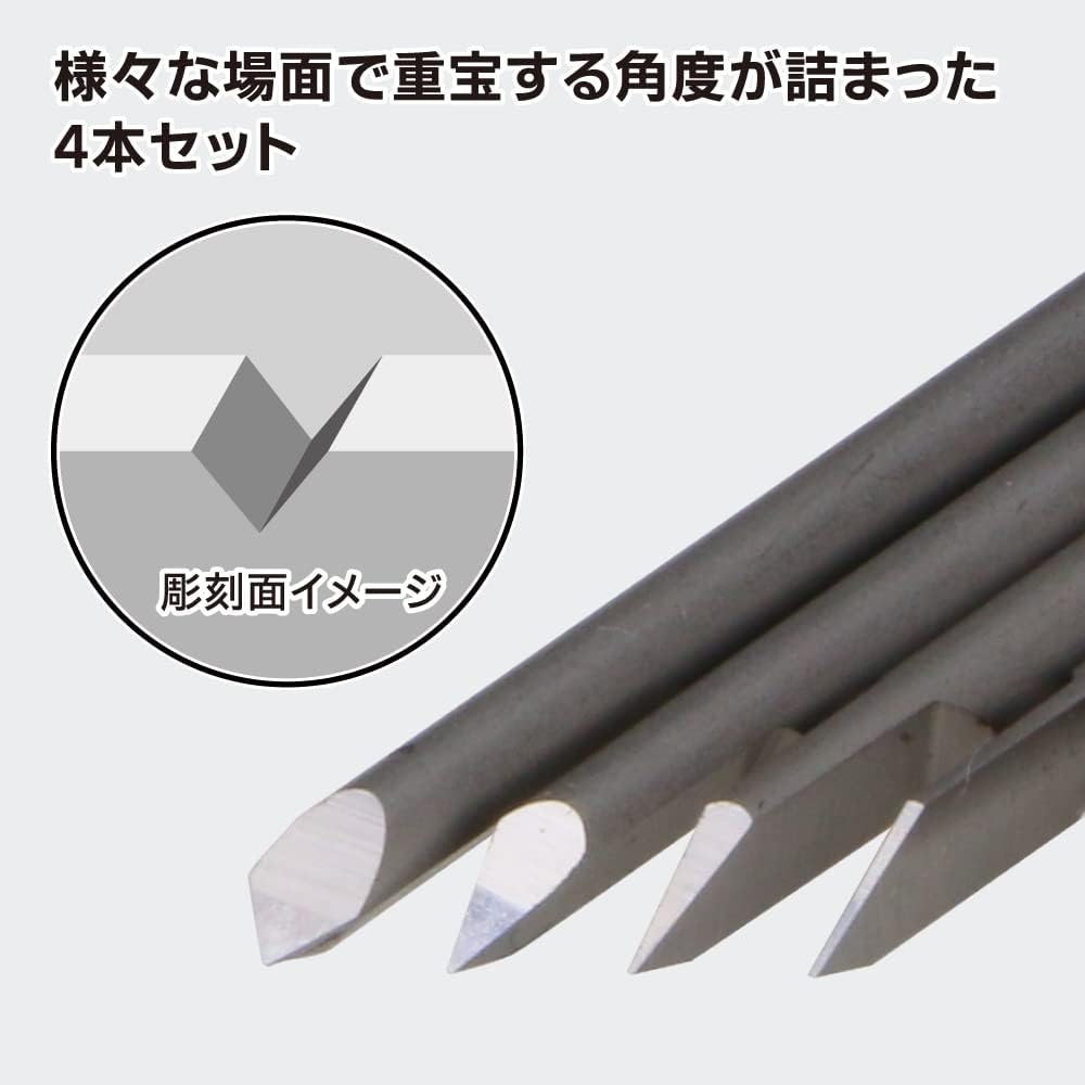 GodHand GH-BBS-05-90 Bit Blade Triangular Knife Set of 4 - BanzaiHobby