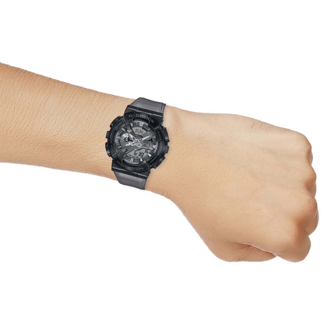 カシオ G-Shock アナログ デジタル ワールドタイムウォッチ, ブラックグレー, ストラップ