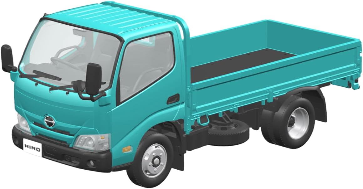 Aoshima 1/32 RakuPla Snap Kit No.23-TE Hino Dutro Flatbed Truck (Turquoise)