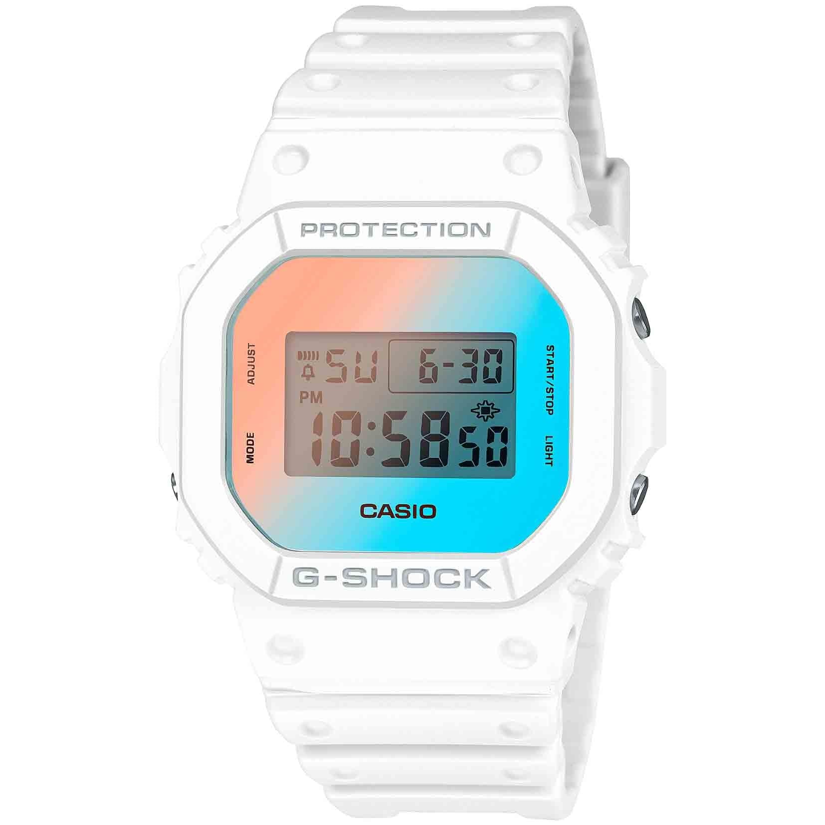カシオ G-Shock ビーチタイムラプス ホワイトデジタルウォッチ DW-5600TL-7