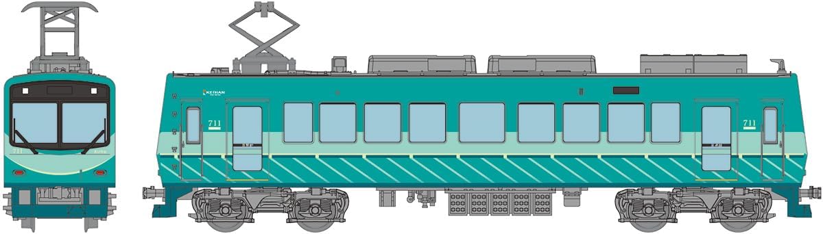 TOMYTEC Railway Collection Railway Collection Eizan Train 700 Series Renewal No. 711 Green Diorama Supplies