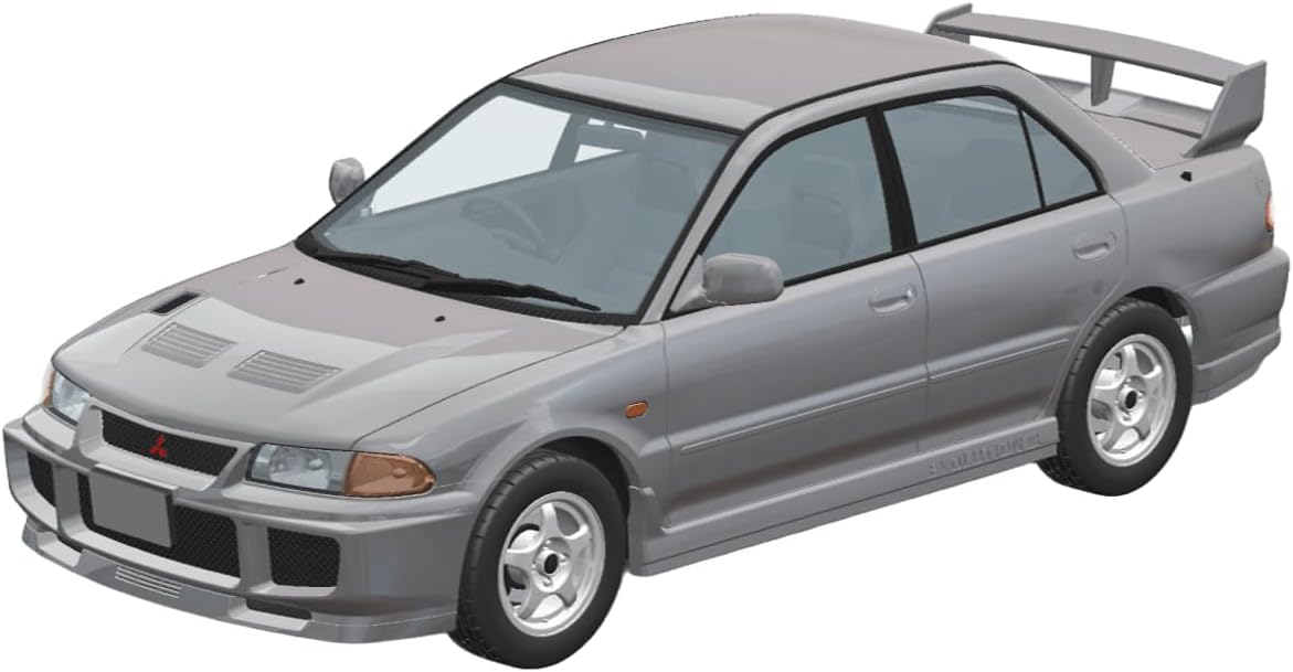 Aoshima 1/24 RakuPla Snap Kit Nr. 04-QS CE9A Lancer GSR Evolution III 1995 Queen's Silver