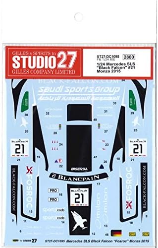 Studio27 DC1095 1/24 Mercedes SLS Black Falcon #21 - BanzaiHobby