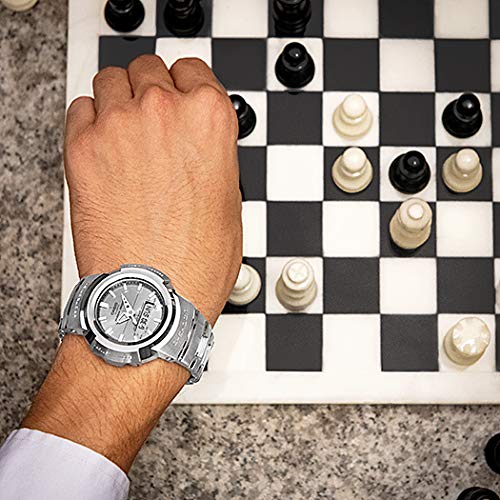 CASIO カシオ gshock ジーショック AW500 初代アナログ 復刻版 ソーラー電波 フルメタル AWM-500D-1A8 アナログデジタル メンズ 男性用 マットシルバー 電波時計 タフソーラー 同型：AMW-500D-1A8JF [並行輸入品] - BanzaiHobby