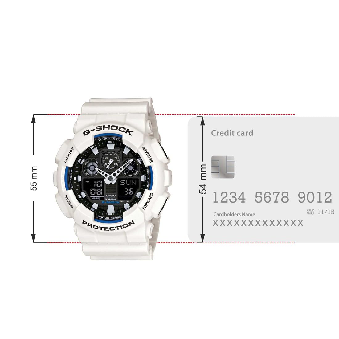 Gショック カシオ G-SHOCK CASIO メンズ 腕時計 アナデジ 海外モデル STANDARD GA-100B-7ADR ホワイト 逆輸入品