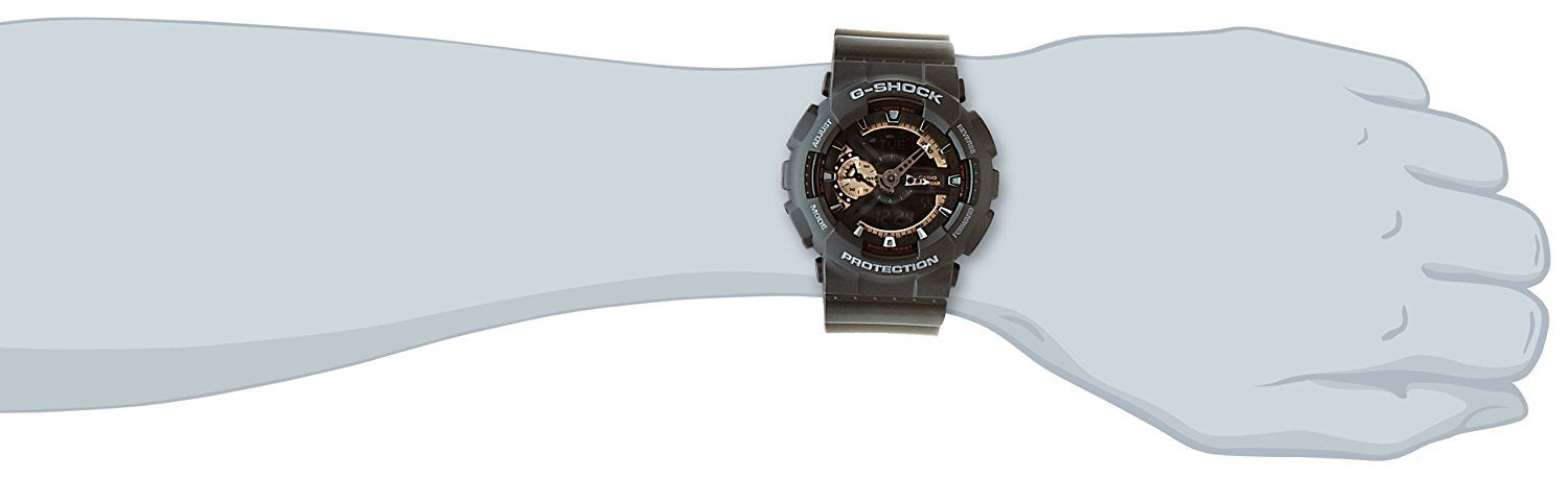 [カシオ]CASIO 腕時計 G-SHOCK アナデジ ブラック×ローズゴールド GA-110RG-1A メンズ S [並行輸入品]