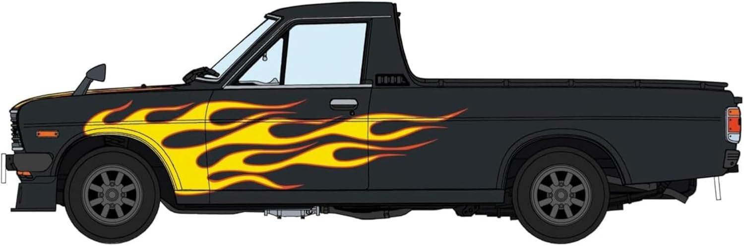 Hasegawa 20751 1/24 Nissan Sunny Truck (GB122) Fire Pattern w/Chin Spoiler - BanzaiHobby