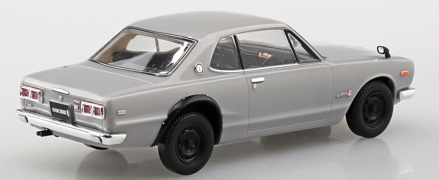 Aoshima 1/32 RakuPla Snap Kit No.16-SV Nissan C10 Skyline 2000GT-R (Silver) - BanzaiHobby