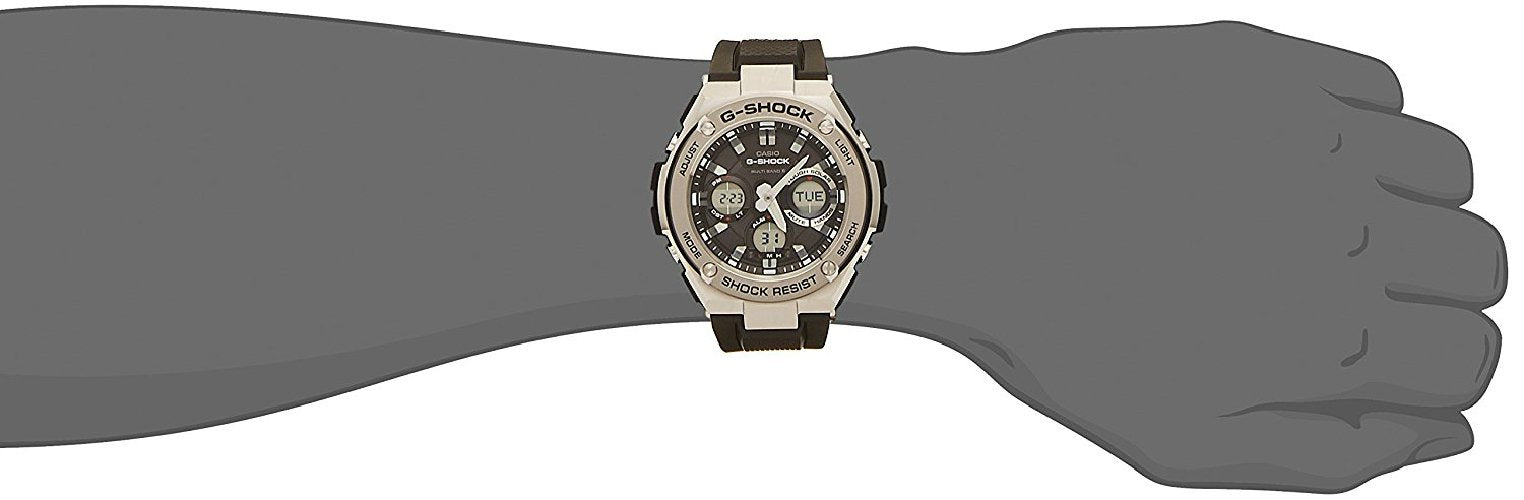 CASIO(カシオ) G-SHOCK Gショック 電波ソーラー G-STEEL アナデジ GST-W110-1A / GST-W110-1AER 海外モデル (国内品番 GST-W110-1AJF と同型) 男性用 メンズ [並行輸入品]