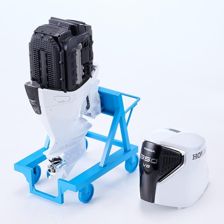 Max Factory 1/20 PLAMAX MF-97 minimum factory Minori with Honda BF350 Grand Prix White outboard motor - BanzaiHobby