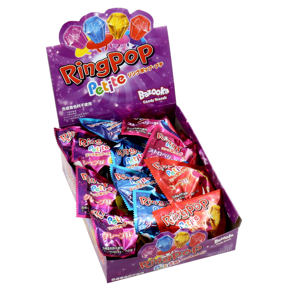Tatsu Ring Pop Petite Candy, 1 box (24 packs)