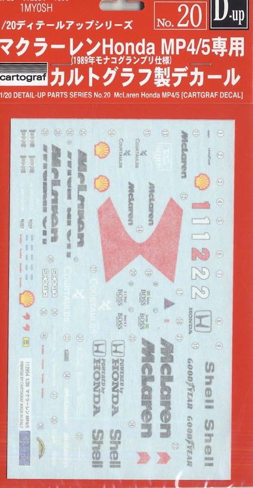 Fujimi for McLaren Honda MP4/5 Cartograf decal - BanzaiHobby