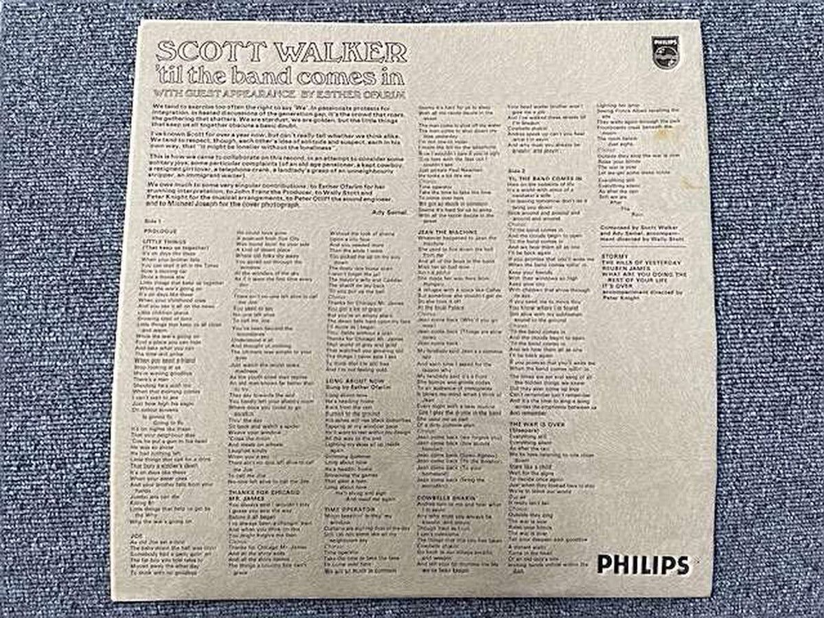 PHILIPS Scott Walker Til The Band Comes In Scott Walker - When the Band Came In