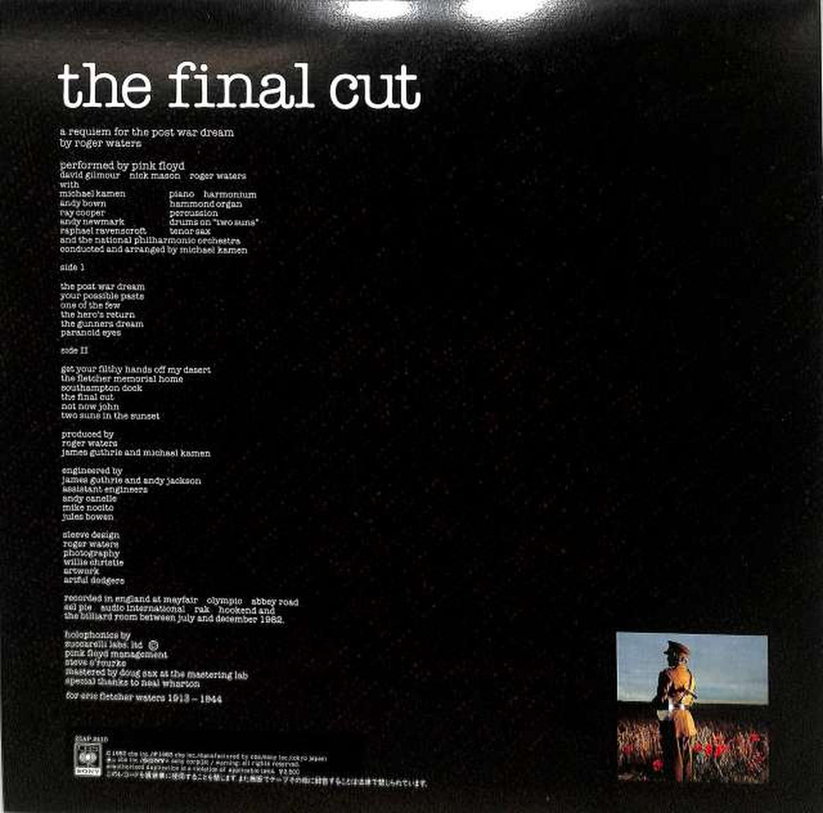 CBS Sony Pink Floyd "Final Cut" 25AP2410