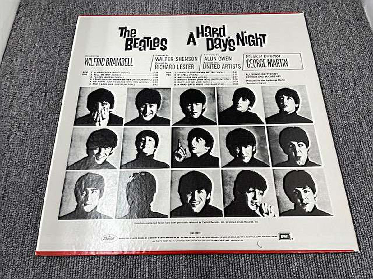 CAPITOL RECORDS THE BEATLES A HARD DAY'S NIGHT THE BEATLES A HARD DAY'S NIGHT
