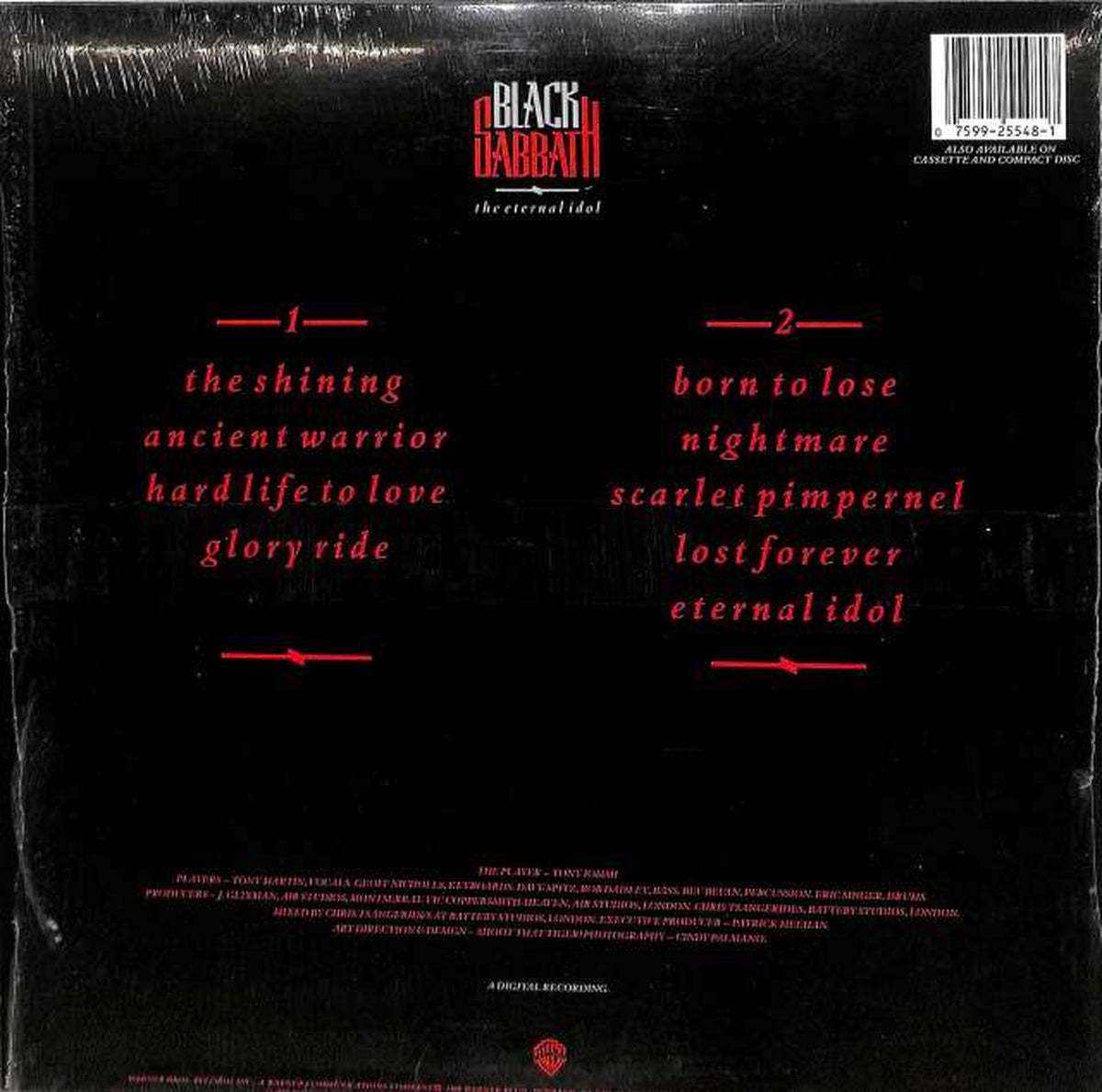 WARNER BROS. Black Sabbath "THE ETERNAL IDOL" 9 25548-1