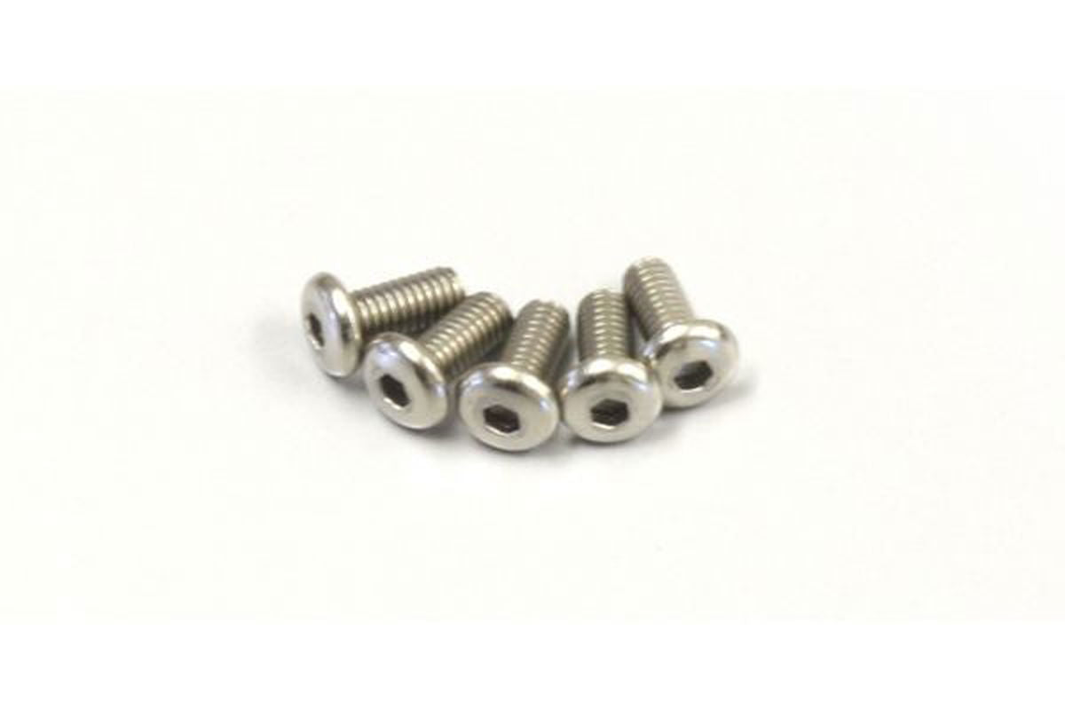 Kyosho 1-S12606HT Button Screw(Hex/Titanium/M2.6x6/5pcs) - BanzaiHobby