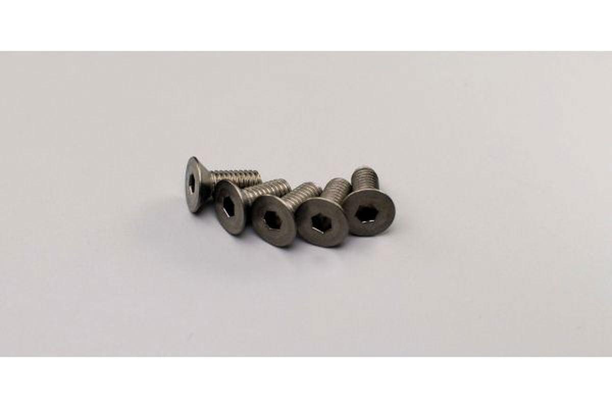 Kyosho 1-S34010HT Flat Head Screw(Hex/Titanium/M4x10/5pcs) - BanzaiHobby