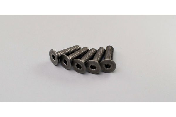 Kyosho 1-S34015HT Flat Head Screw(Hex/Titanium/M4x15/5pcs) - BanzaiHobby