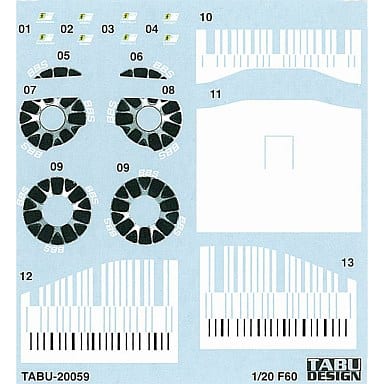 Tabu Design TABU20059 1/20 Ferrari F60 Option Decal - BanzaiHobby