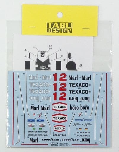 Tabu Design TABU20086 1/20 M23 Full Sponsor (1975 Tamiya compatible) Decal - BanzaiHobby