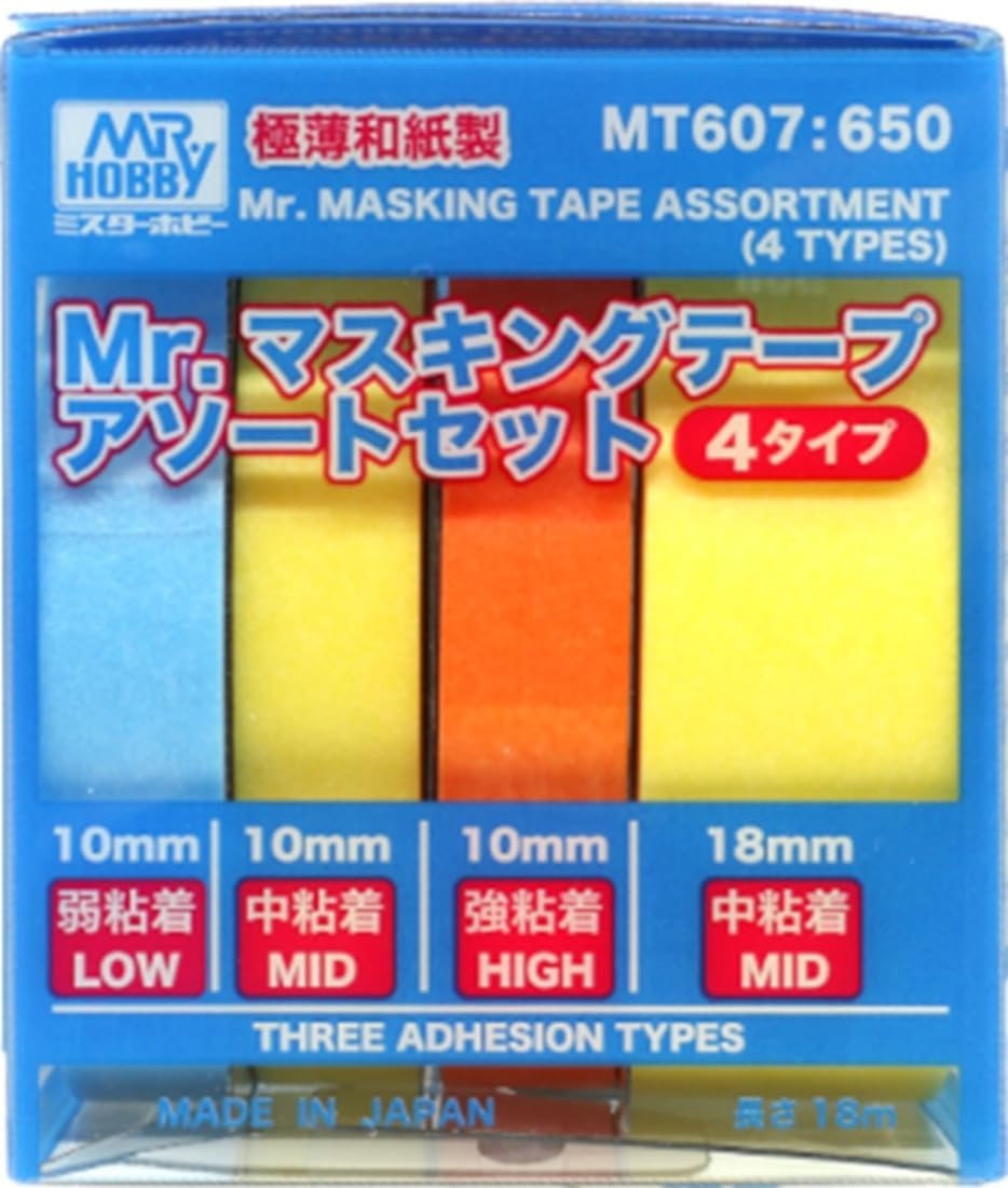 GSI Creos MT607 Mr. Masking Tape Sortimentsset (4 Sorten) - BanzaiHobby