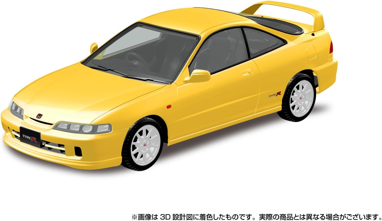 Aoshima 1/32 RakuPla Snap Kit No.22-SY Honda DC2 Integra Type R Sunlight Yellow