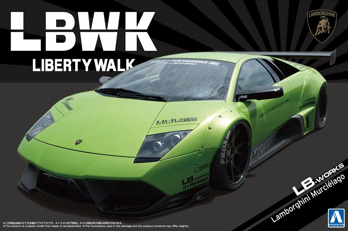 Aoshima Bunka Kyozai Liberty Walk No.22 LB Works Lamborghini Murcielago Ver.2 - BanzaiHobby