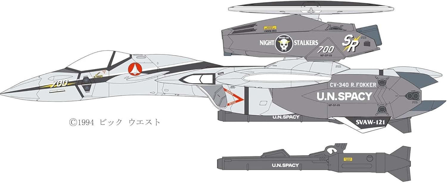 Hasegawa 65822 1/72 Macross 7 VE-11 Thunderseeker SVAW-121 Night Stalkers - BanzaiHobby