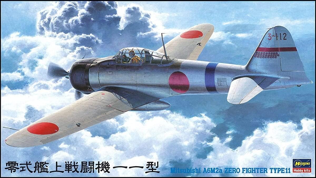Hasegawa JT42 1/48 Japan Navy Mitsubishi A6M2a Zero Type 11 - BanzaiHobby