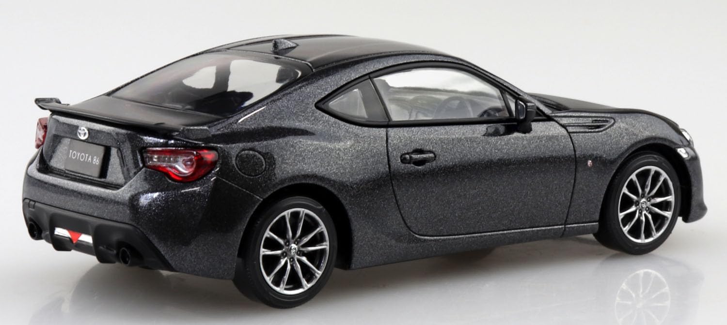 Aoshima 1/32 Raku Plastic Snap Kit No.08-DG Toyota 86 Dark Gray Metallic - BanzaiHobby