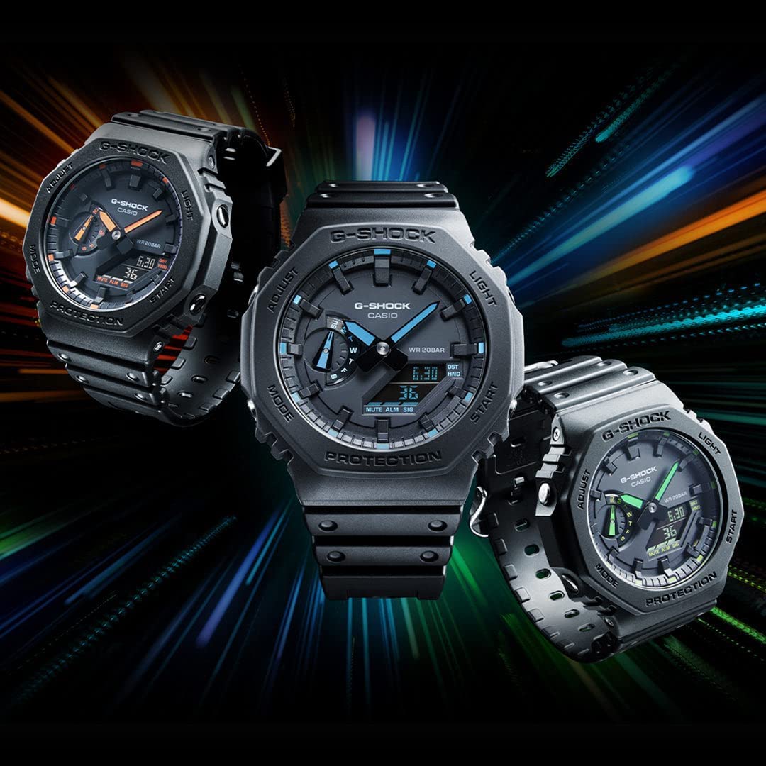 G-Shock GA2100-1A2 ネオンアクセントウォッチ ブルー, ブルー - BanzaiHobby