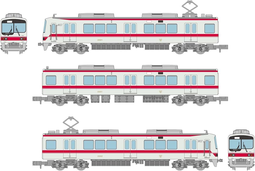 Tomytec Railway Collection Kobe Electric Railway 2000 Series 2001 Formation, Set of 3, A, Diorama Supplies - BanzaiHobby