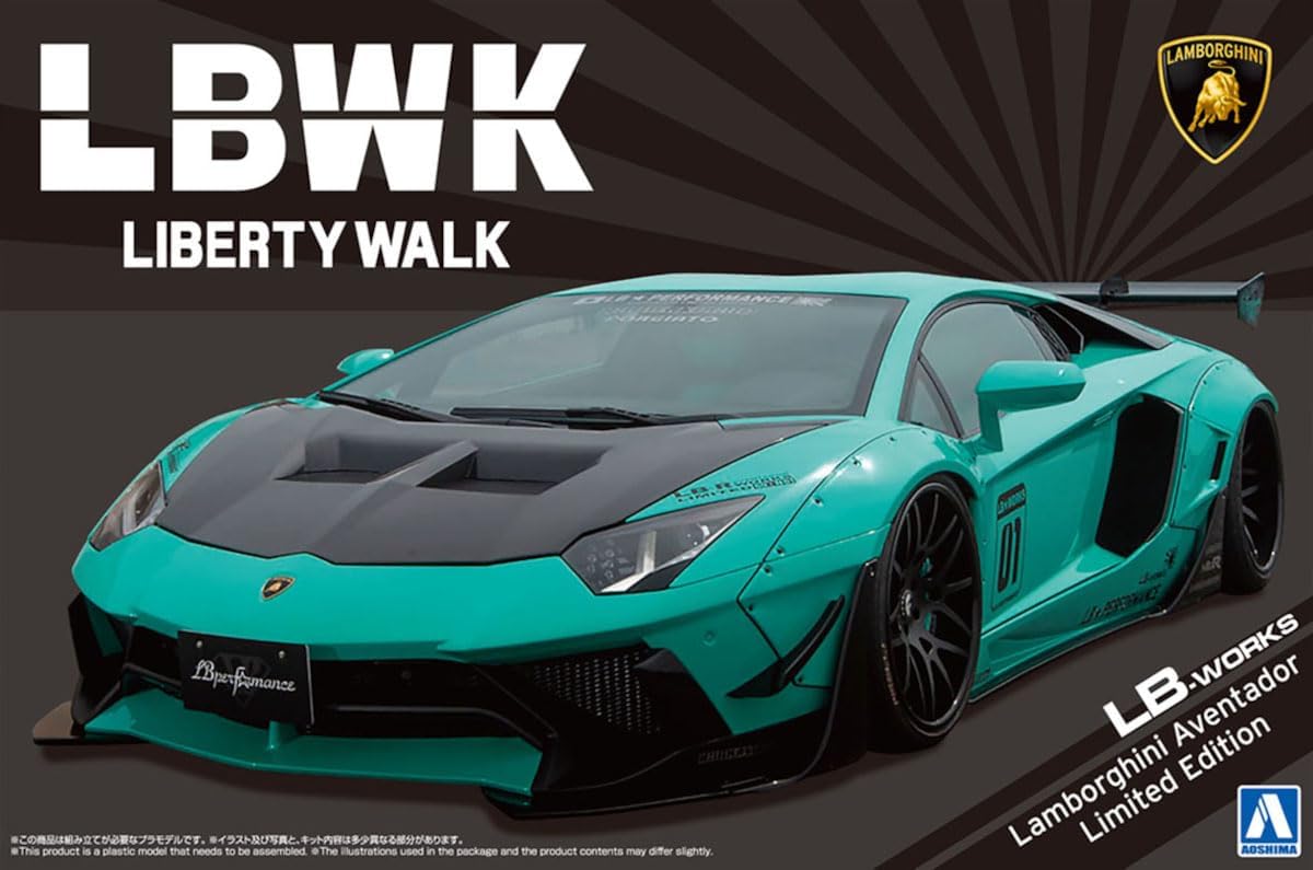 Aoshima Bunka Kyozai Liberty Walk Series No.21 LB Works Lamborghini Aventador Limited Edition Ver.2