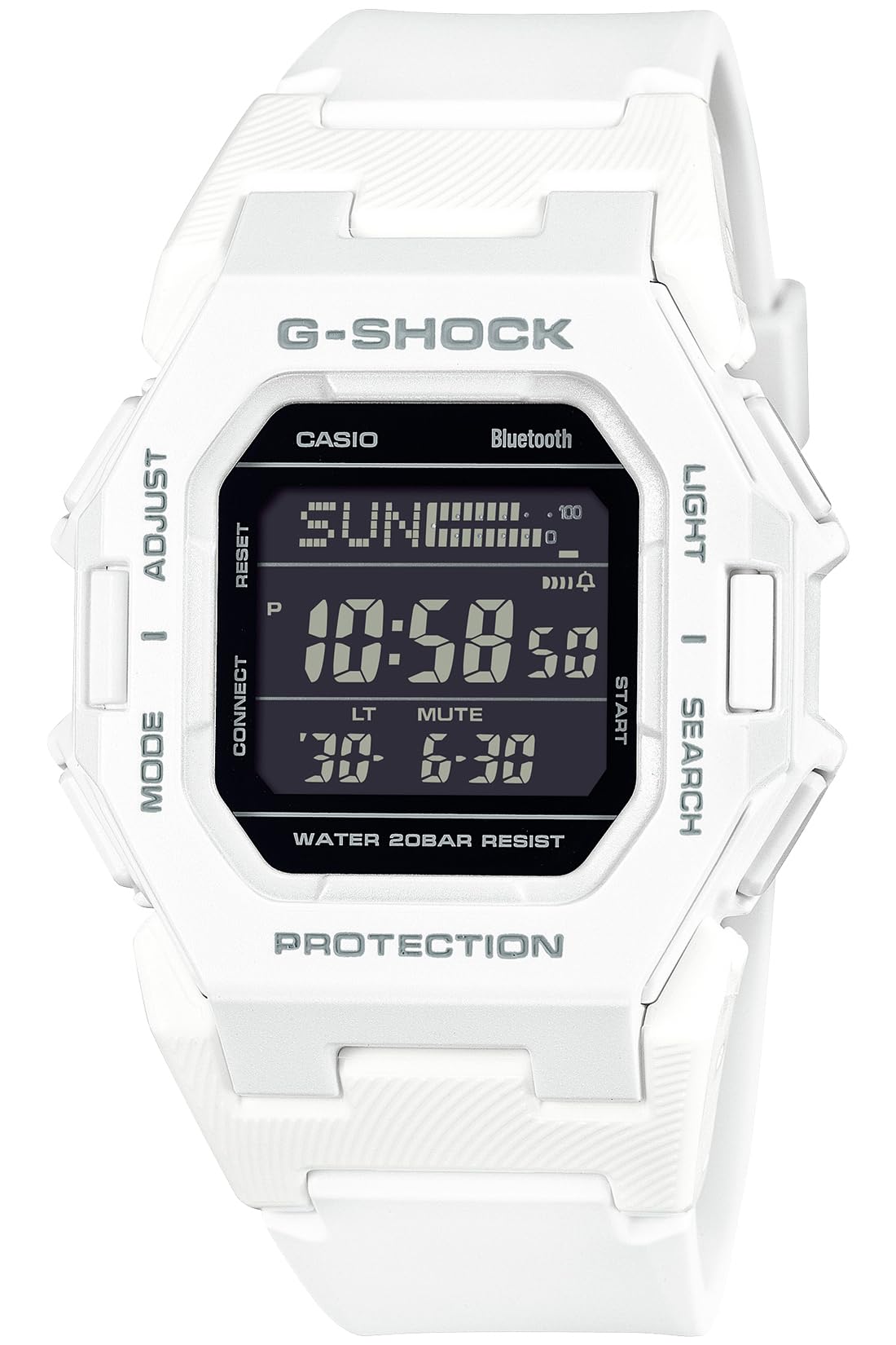 ジーショック [カシオ] 腕時計 【国内正規品】Bluetooth搭載 歩数計測機能 GD-B500-7JF メンズ ホワイト - BanzaiHobby
