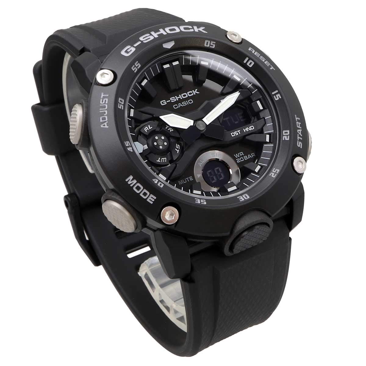 [カシオ]CASIO G-SHOCK Gショック ジーショック アナデジ ブラック カーボン／樹脂 20気圧防水 海外モデル GA-2000S-1A 腕時計 [並行輸入品]