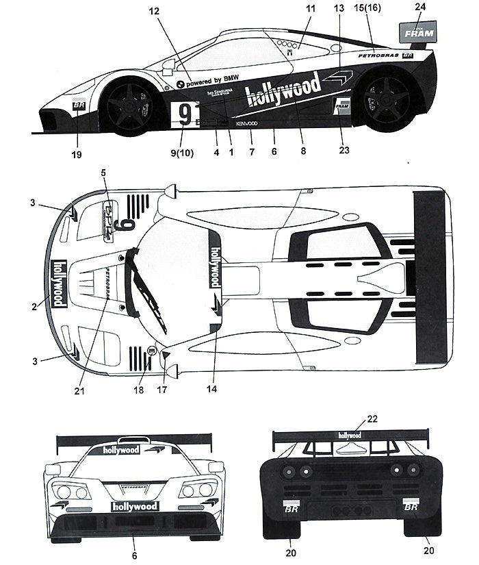 Tabu Design 24049 1/24 McLaren F1-GTR "Hollywood" - BanzaiHobby