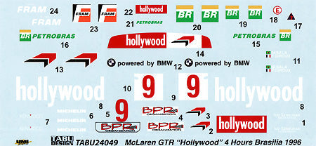 Tabu Design 24049 1/24 McLaren F1-GTR "Hollywood" - BanzaiHobby