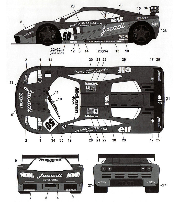 Tabu Design 24053 1/24 McLaren F1-GTR "Jacadi" - BanzaiHobby