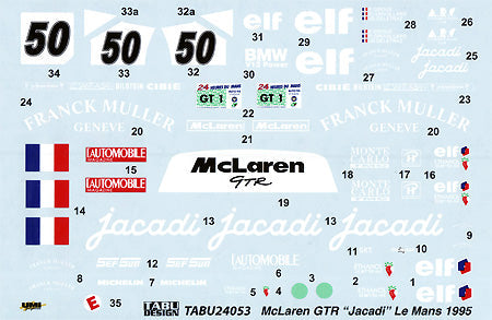 Tabu Design 24053 1/24 McLaren F1-GTR "Jacadi" - BanzaiHobby
